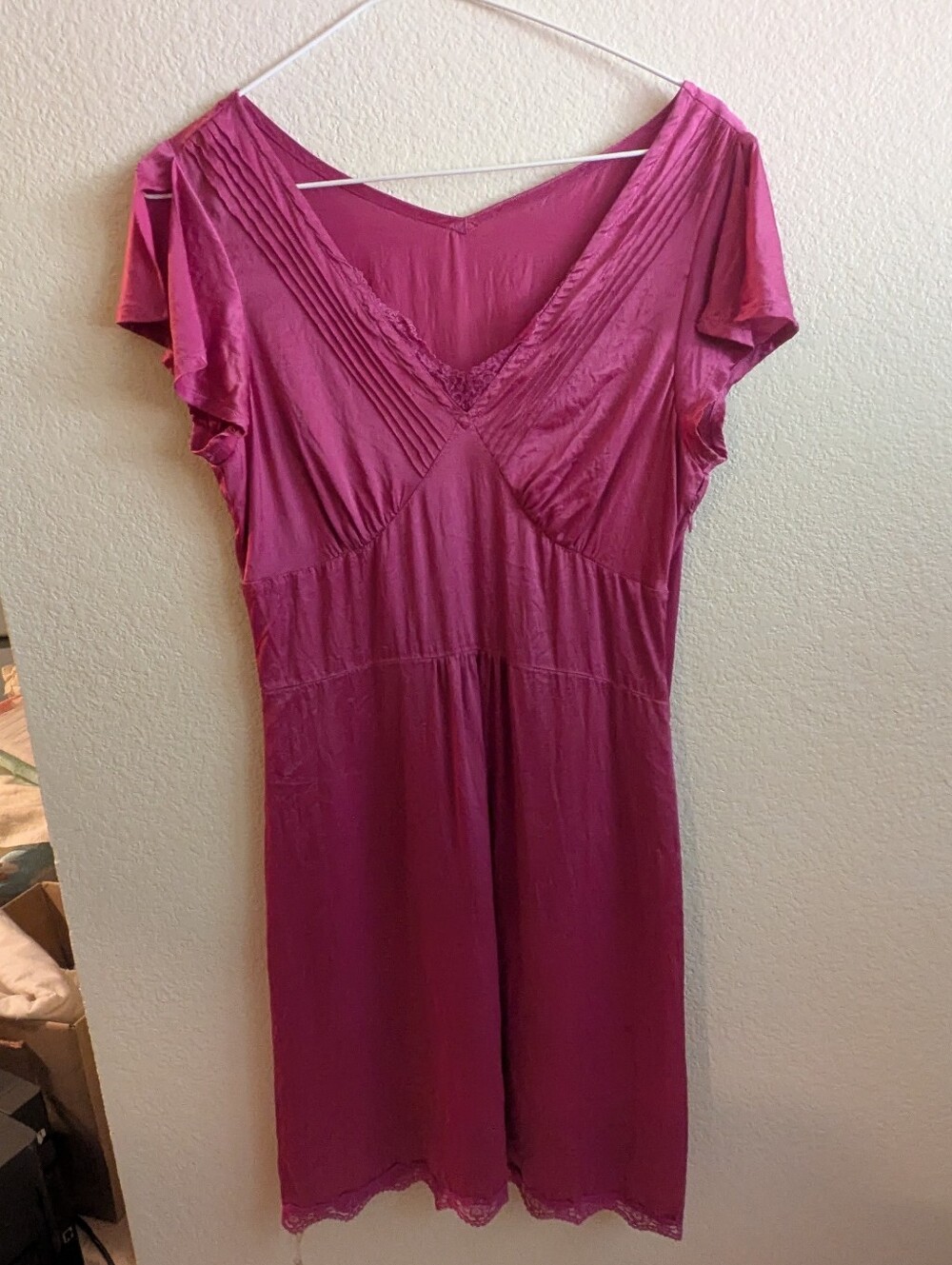 Magenta Silk Dress